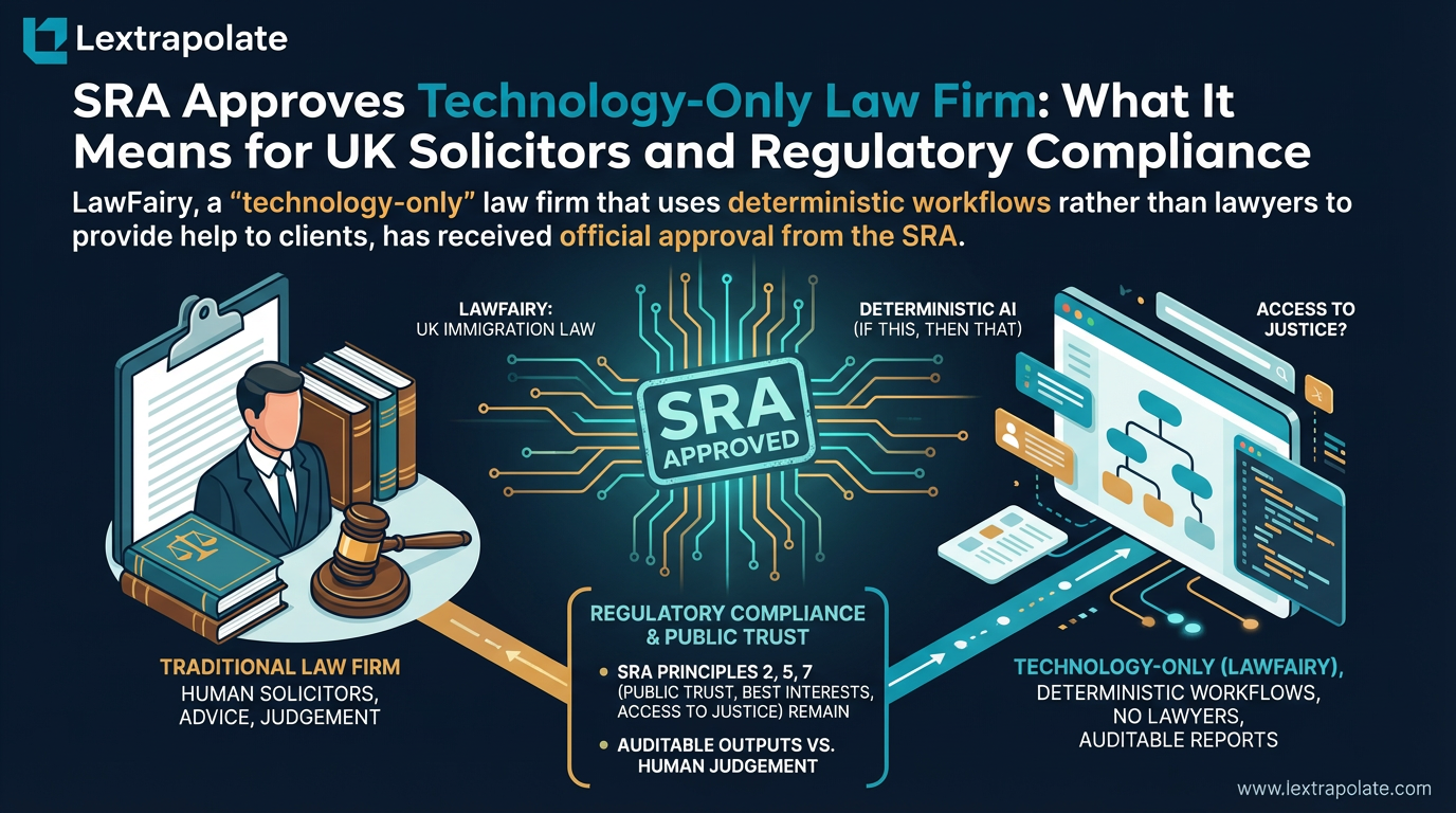The Lawyerless Law Firm: What SRA Approval of Technology-Only Practices Means in Practice